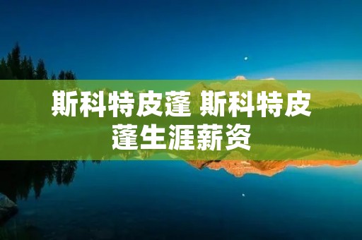 斯科特皮蓬 斯科特皮蓬生涯薪资