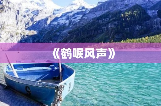 《鹤唳风声》：一场政治博弈下的生死搏斗