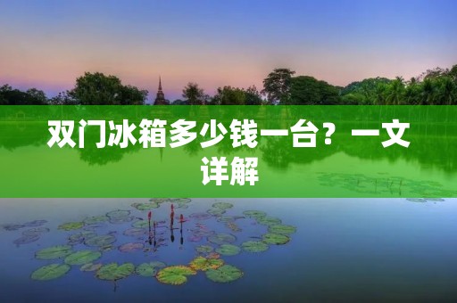 双门冰箱多少钱一台？一文详解
