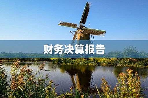 财务决算报告:企业财务状况的全面展示