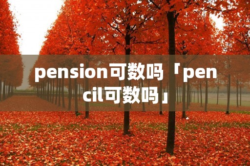 pension可数吗「pencil可数吗」