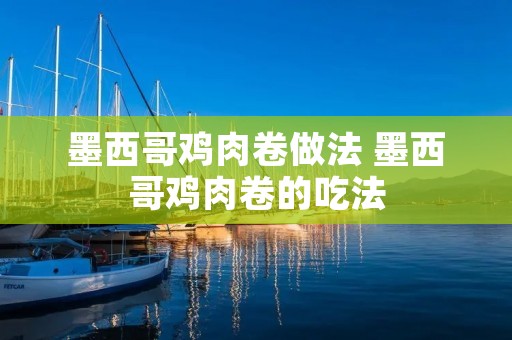 墨西哥鸡肉卷做法 墨西哥鸡肉卷的吃法