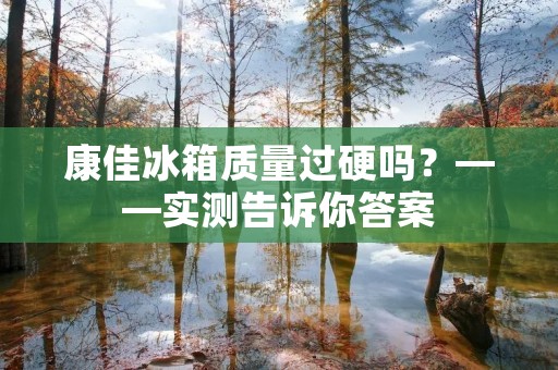 康佳冰箱质量过硬吗？——实测告诉你答案