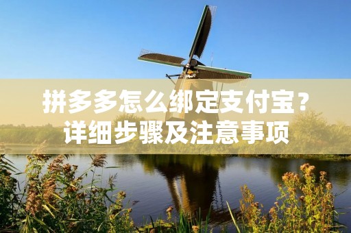 拼多多怎么绑定支付宝?详细步骤及注意事项 拼多多怎么绑定支付宝?详细步骤及注意事项