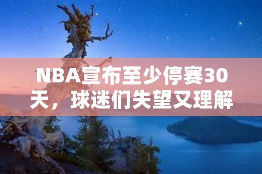 NBA宣布至少停赛30天,球迷们失望又理解 NBA宣布至少停赛30天,球迷们失望又理解