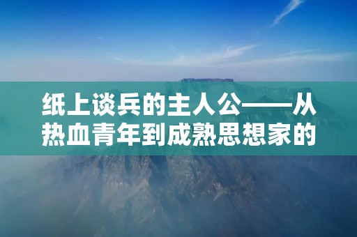 纸上谈兵的主人公——从热血青年到成熟思想家的转变