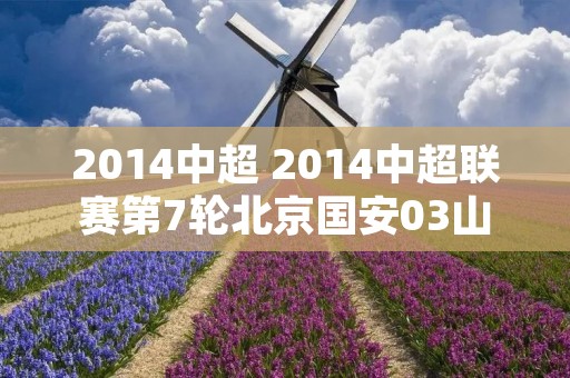 2014中超 2014中超联赛第7轮北京国安03山东鲁能泰山