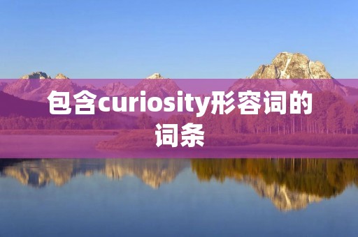 包含curiosity形容词的词条