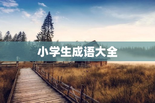 小学生成语大全:让孩子的语言更加生动有趣