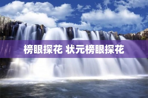 榜眼探花 状元榜眼探花