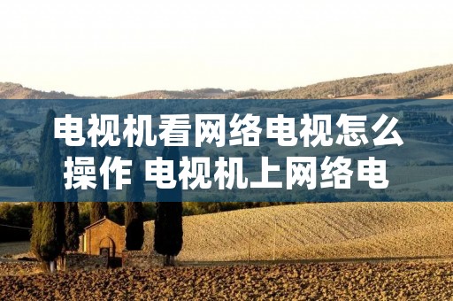 电视机看网络电视怎么操作 电视机上网络电视怎么看电视台节目 电视机看网络电视怎么操作 电视机上网络电视怎么看电视台节目