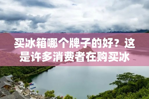 买冰箱哪个牌子的好？这是许多消费者在购买冰箱时经常问的问题。毕竟，冰箱是家庭中必不可少的电器之一，它的品质和性能直接影响到我们的生活质量。那么，哪个牌子的冰箱是值得推荐的呢？