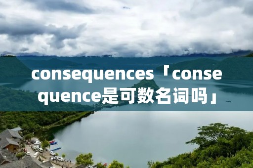 consequences「consequence是可数名词吗」
