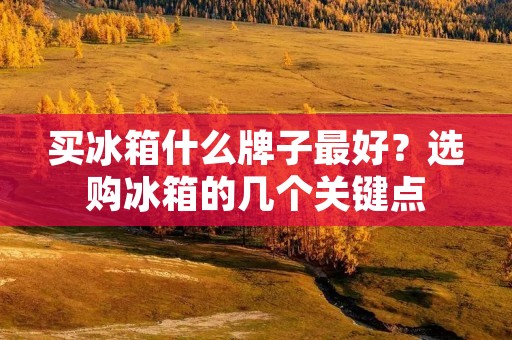 买冰箱什么牌子最好?选购冰箱的几个关键点 买冰箱什么牌子最好?选购冰箱的几个关键点