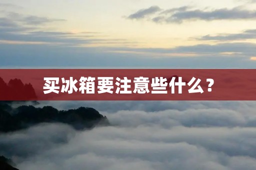 买冰箱要注意些什么? 买冰箱要注意些什么?