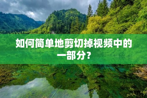 如何简单地剪切掉视频中的一部分？