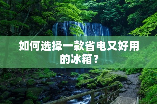 如何选择一款省电又好用的冰箱？