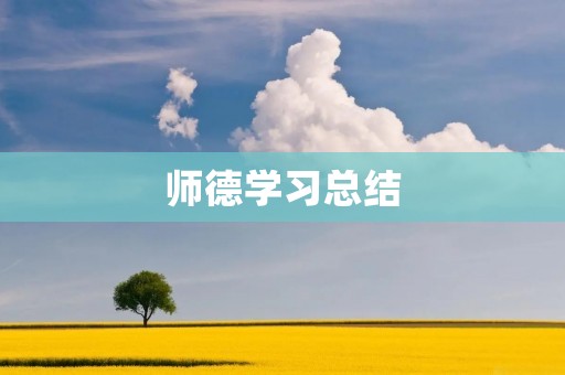 师德学习总结:不断提高职业素养,成为优秀教育工作者