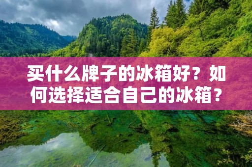 买什么牌子的冰箱好？如何选择适合自己的冰箱？