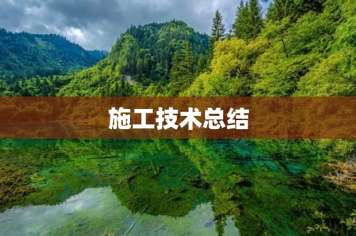 施工技术总结