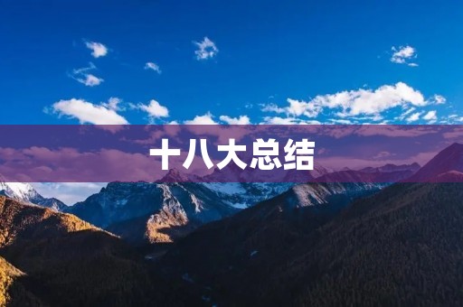 十八大总结:回顾过去,展望未来