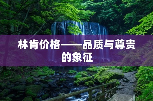 林肯价格——品质与尊贵的象征
