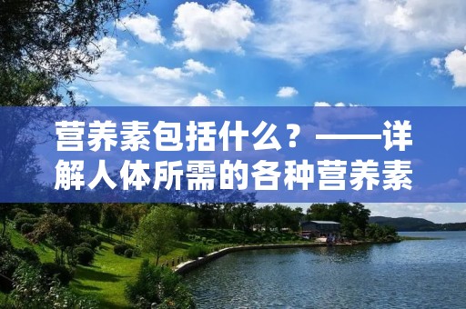 营养素包括什么？——详解人体所需的各种营养素