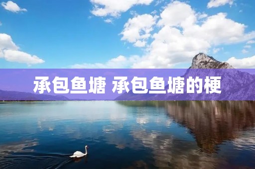 承包鱼塘 承包鱼塘的梗