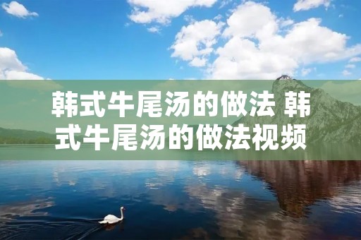 韩式牛尾汤的做法 韩式牛尾汤的做法视频