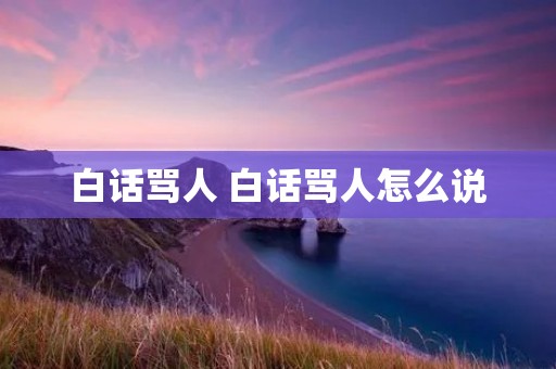 白话骂人 白话骂人怎么说