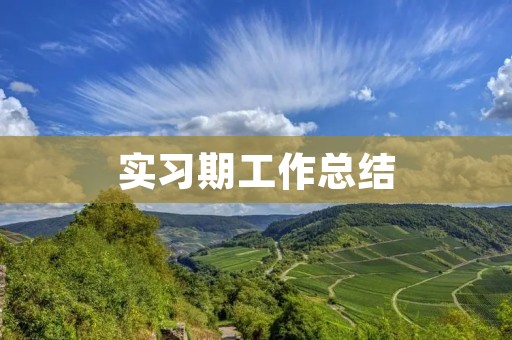 实习期工作总结:成长的过程