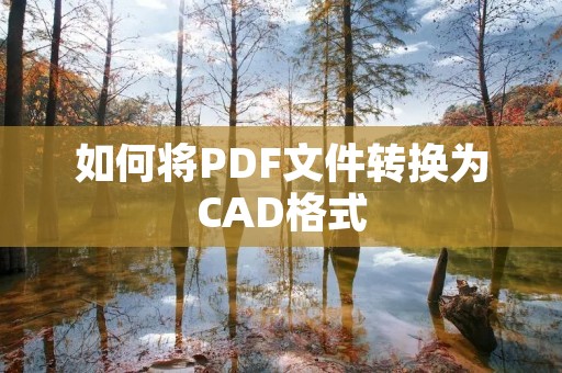 如何将PDF文件转换为CAD格式
