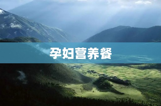 孕妇营养餐:为您和宝宝的健康而设计 孕妇营养餐:为您和宝宝的健康而设计