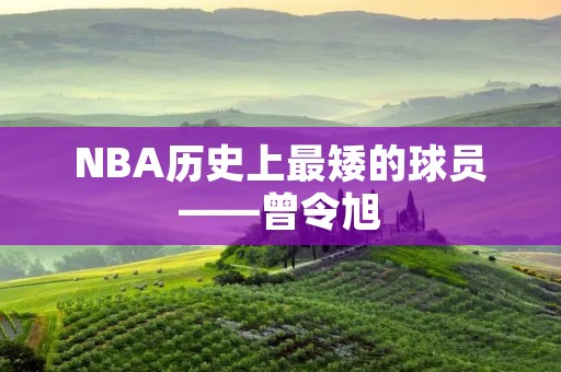 NBA历史上最矮的球员——曾令旭