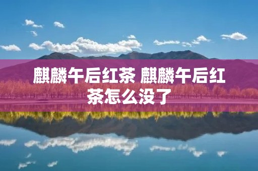麒麟午后红茶 麒麟午后红茶怎么没了