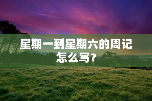 星期一到星期六的周记怎么写？