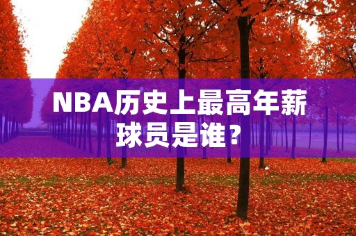 NBA历史上最高年薪球员是谁? NBA历史上最高年薪球员是谁?