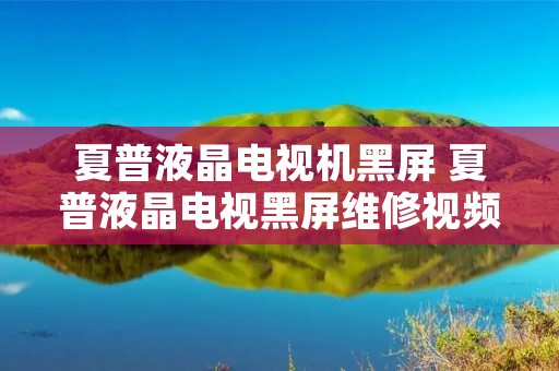 夏普液晶电视机黑屏 夏普液晶电视黑屏维修视频