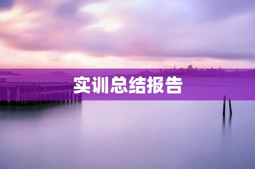 实训总结报告:基于人工智能的机器学习应用