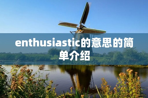 enthusiastic的意思的简单介绍