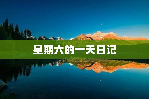 星期六的一天日记 星期六的一天日记