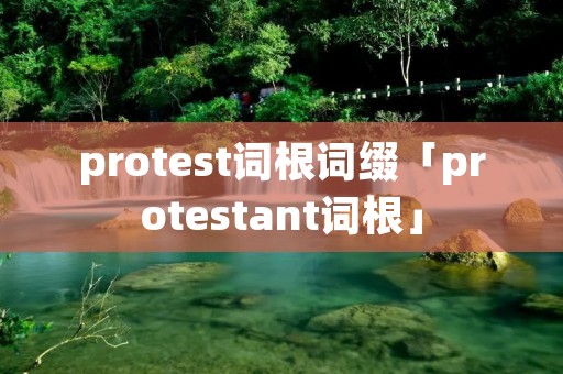 protest词根词缀「protestant词根」