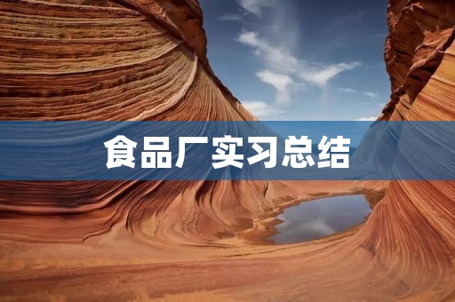 食品厂实习总结