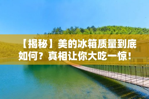 【揭秘】美的冰箱质量到底如何？真相让你大吃一惊！