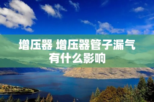 增压器 增压器管子漏气有什么影响