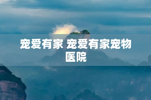 宠爱有家 宠爱有家宠物医院