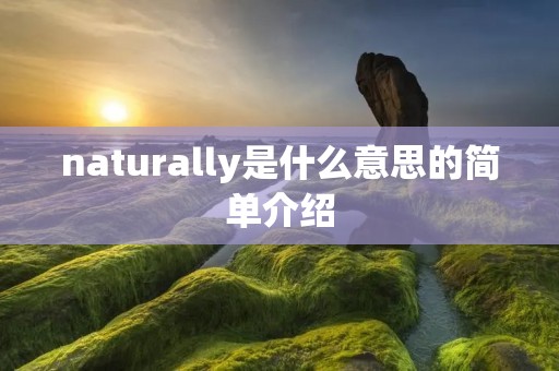 naturally是什么意思的简单介绍