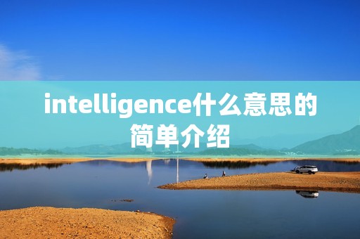 intelligence什么意思的简单介绍