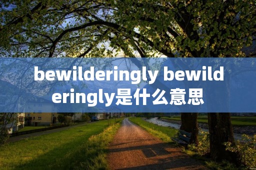 bewilderingly bewilderingly是什么意思
