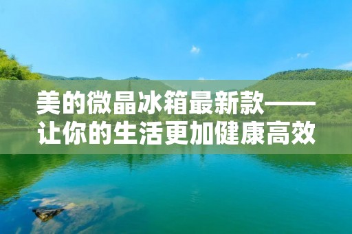 美的微晶冰箱最新款——让你的生活更加健康高效